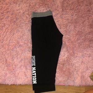 Pink capris yoga pants